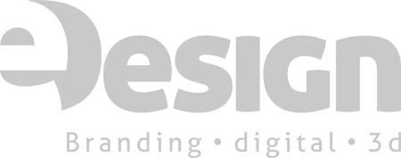 Logotipo e-design cinza